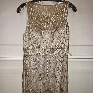 Sue Wong gold dress size 8